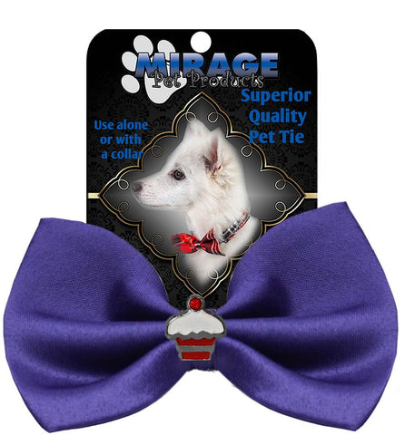 Cupcake Widget Pet Bowtie Purple