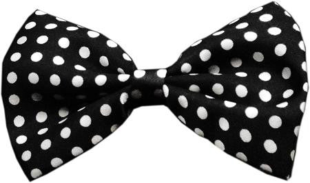 Dog Bow Tie Swiss Dot Black