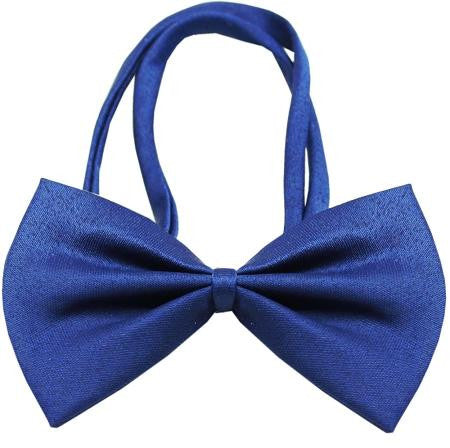 Plain Blue Bow Tie