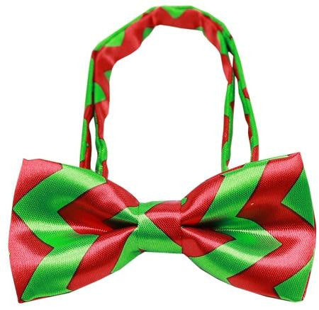 Chevron Christmas Bow Tie