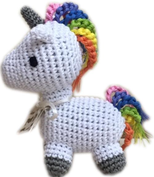 Knit Knacks Mystic The Magic Unicorn Organic Cotton Small Dog Toy