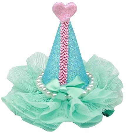 Pretty Party Hat Clip-on Aqua