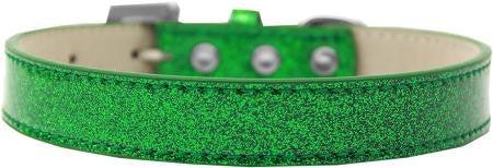 Tulsa Plain Ice Cream Dog Collar Emerald Green Size 18