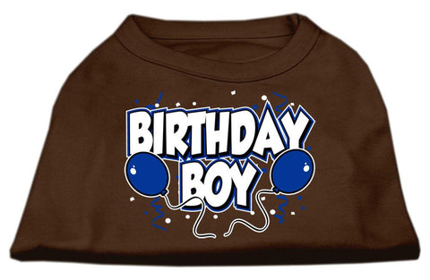 Birthday Boy Screen Print Shirts Brown Med (12)