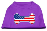 Bone Shaped American Flag Screen Print Shirts