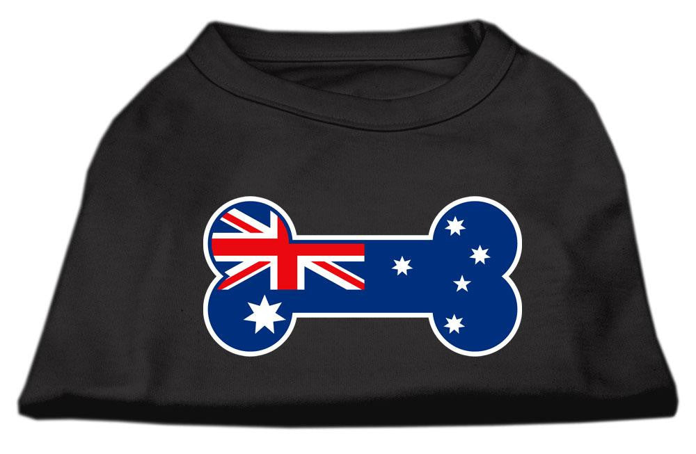 Bone Shaped Australian Flag Screen Print Shirts Black M (12)