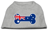 Bone Shaped Australian Flag Screen Print Shirts