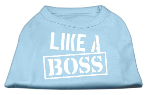 Like a Boss Screen Print Shirt Baby Blue Lg (14)