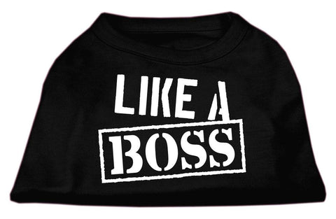 Like a Boss Screen Print Shirt Black Lg (14)