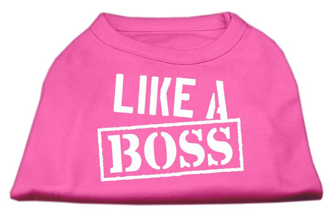 Like a Boss Screen Print Shirt Bright Pink Med (12)