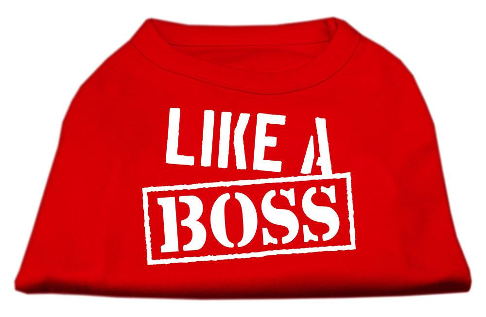 Like a Boss Screen Print Shirt Red Med (12)