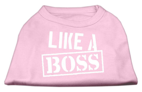 Like a Boss Screen Print Shirt Light Pink Sm (10)