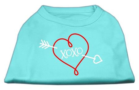 XOXO Screen Print Shirt Aqua Lg (14)