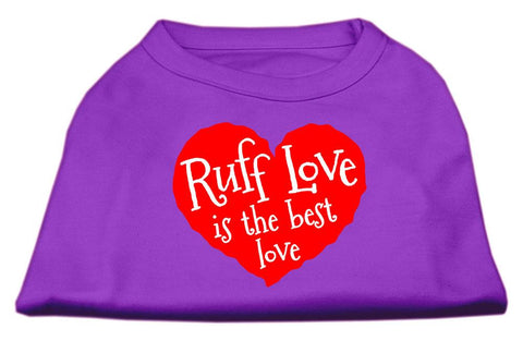 Ruff Love Screen Print Shirt Purple Med (12)