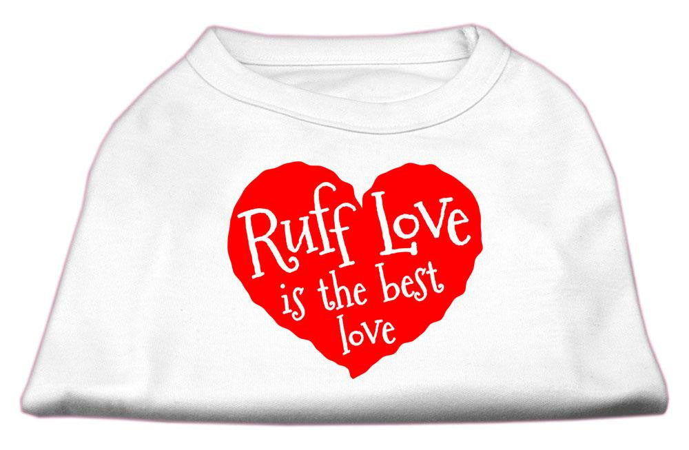 Ruff Love Screen Print Shirt White Med (12)