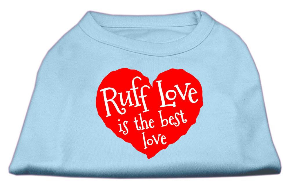 Ruff Love Screen Print Shirt Baby Blue XS (8)