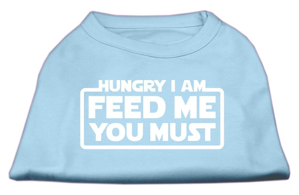 Hungry I am Screen Print Shirt Baby Blue Lg (14)