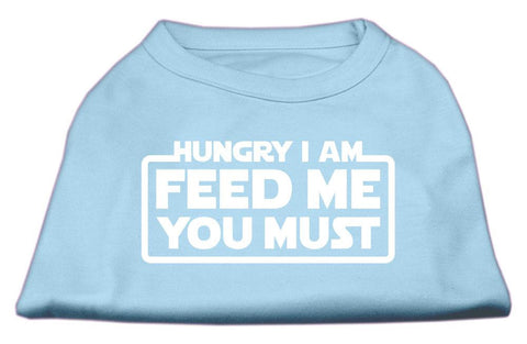 Hungry I am Screen Print Shirt Baby Blue Lg (14)