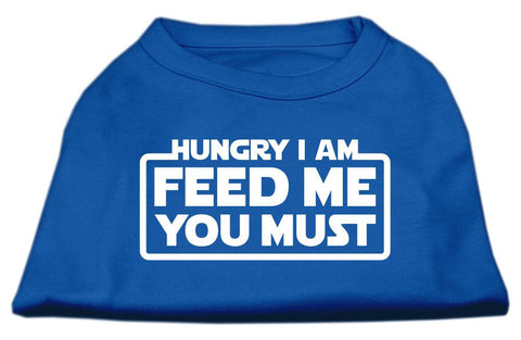 Hungry I Am Screen Print Shirt Blue Lg (14)