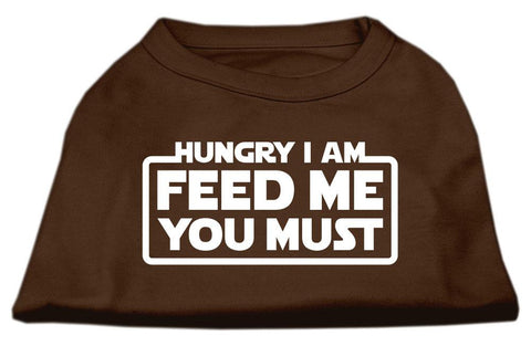 Hungry I Am Screen Print Shirt Brown XL (16)