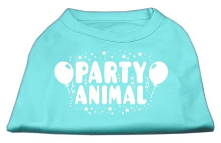 Party Animal Screen Print Shirt Aqua Lg (14)