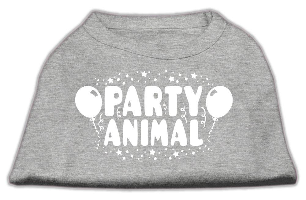 Party Animal Screen Print Shirt Grey Lg (14)