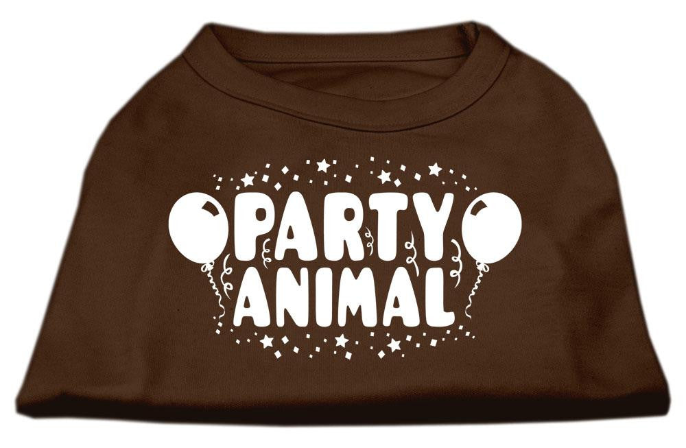 Party Animal Screen Print Shirt Brown Med (12)