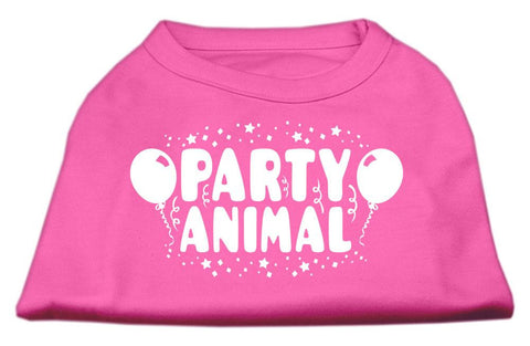 Party Animal Screen Print Shirt Bright Pink XS (8)