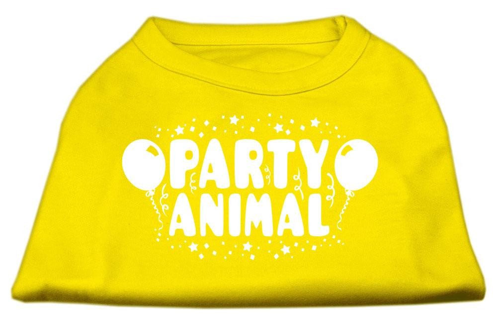 Party Animal Screen Print Shirt Yellow XS (8)