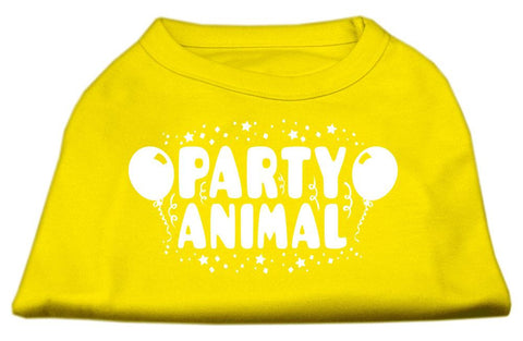 Party Animal Screen Print Shirt Yellow XXL (18)