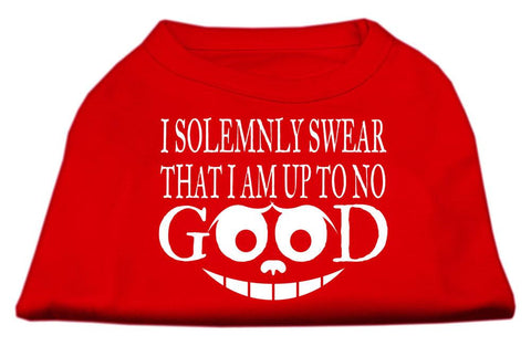 Up to No Good Screen Print Shirt Red Sm (10)