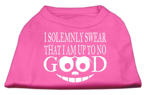 Up to No Good Screen Print Shirt Bright Pink XS (8)