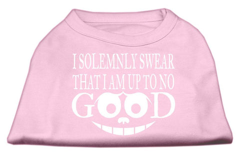 Up to No Good Screen Print Shirt Light Pink XS (8)