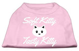 Softy Kitty, Tasty Kitty Screen Print Dog Shirt Light Pink Lg (14)