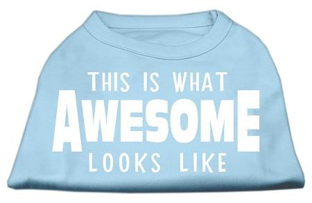 This is What Awesome Looks Like Dog Shirt Baby Blue Lg (14)