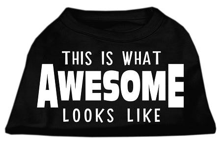 This is What Awesome Looks Like Dog Shirt Black Lg (14)