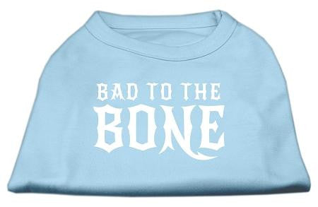 Bad to the Bone Dog Shirt Baby Blue Lg (14)