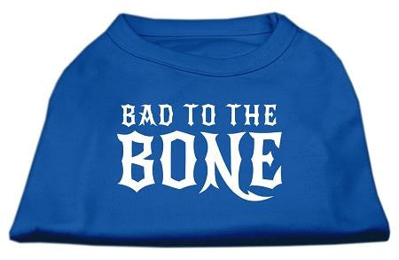 Bad To The Bone Dog Shirt Blue Med (12)