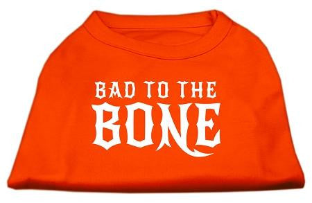 Bad to the Bone Dog Shirt Orange Med (12)