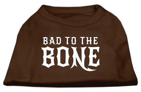 Bad to the Bone Dog Shirt Brown Sm (10)