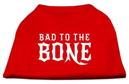 Bad to the Bone Dog Shirt Red Sm (10)