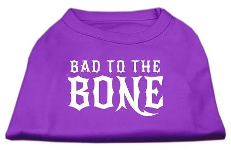 Bad to the Bone Dog Shirt Purple XS (8)