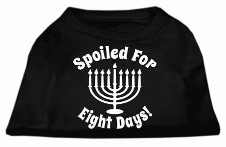 Spoiled for 8 Days Screenprint Dog Shirt Black Lg (14)