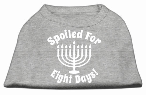 Spoiled for 8 Days Screenprint Dog Shirt Grey Med (12)