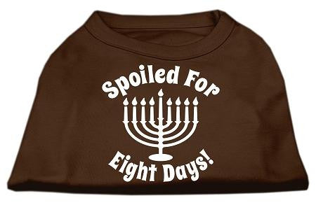 Spoiled for 8 Days Screenprint Dog Shirt Brown XL (16)