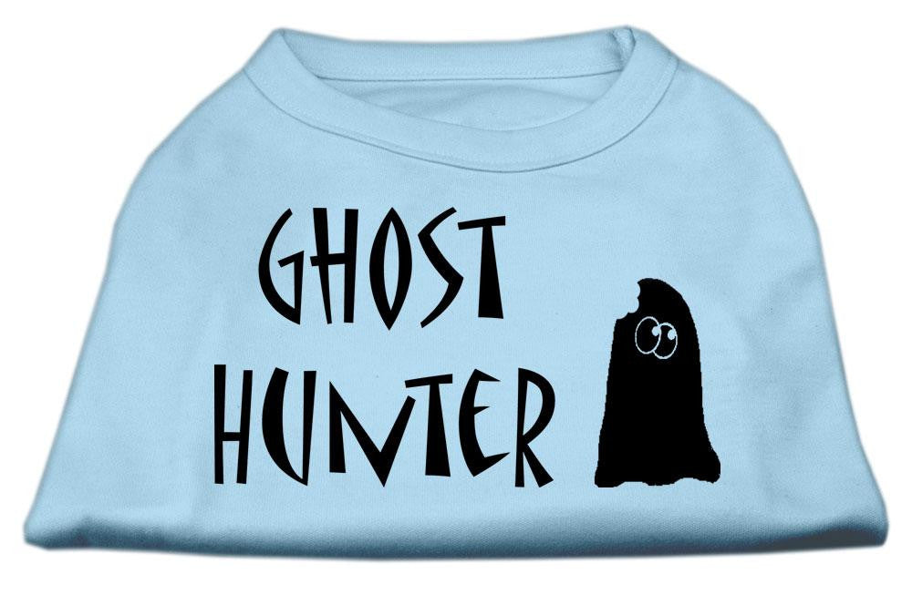 Ghost Hunter Screen Print Shirt Baby Blue with Black Lettering Lg (14)