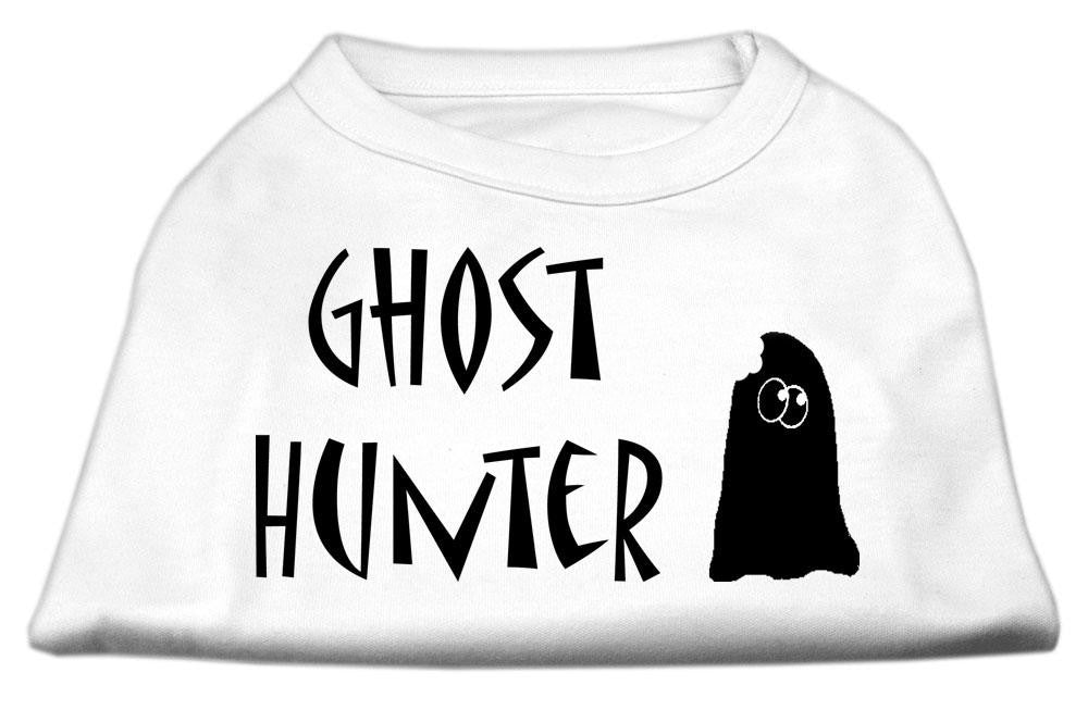 Ghost Hunter Screen Print Shirt White with Black Lettering Lg (14)