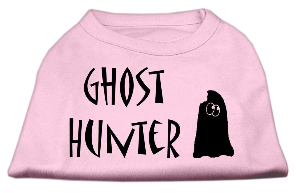 Ghost Hunter Screen Print Shirt Light Pink with Black Lettering XS (8)