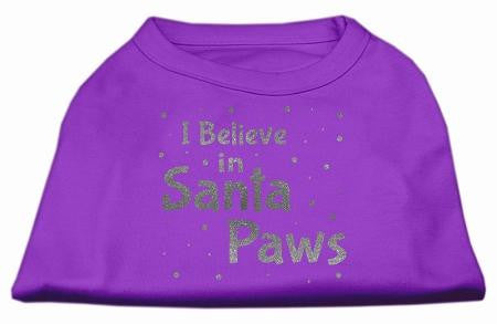 Screenprint Santa Paws Pet Shirt Purple XS (8)