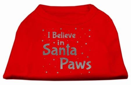 Screenprint Santa Paws Pet Shirt Red XS (8)